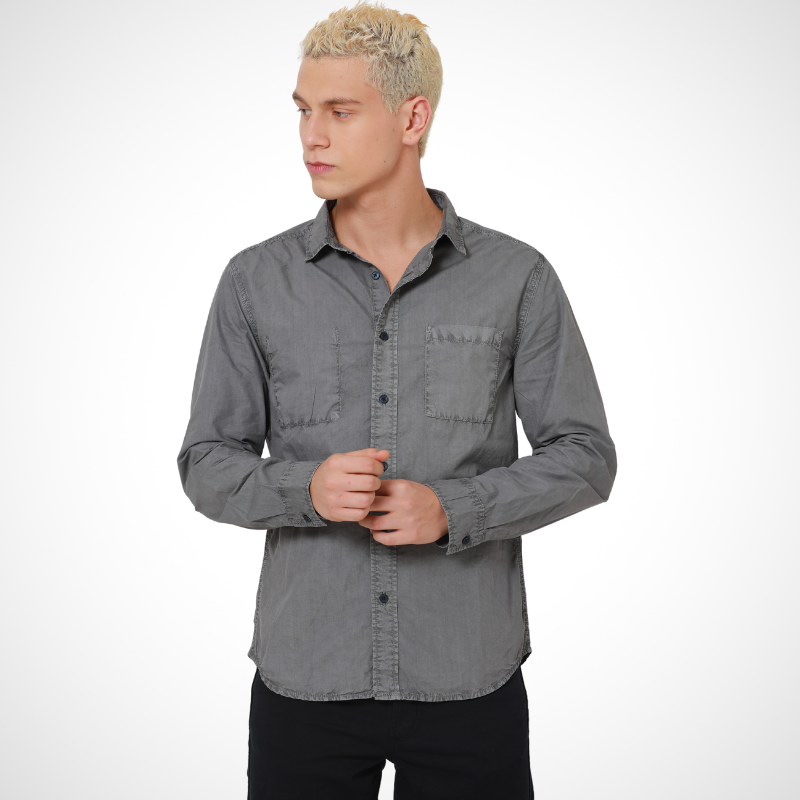 Poplin Puckered Shirt