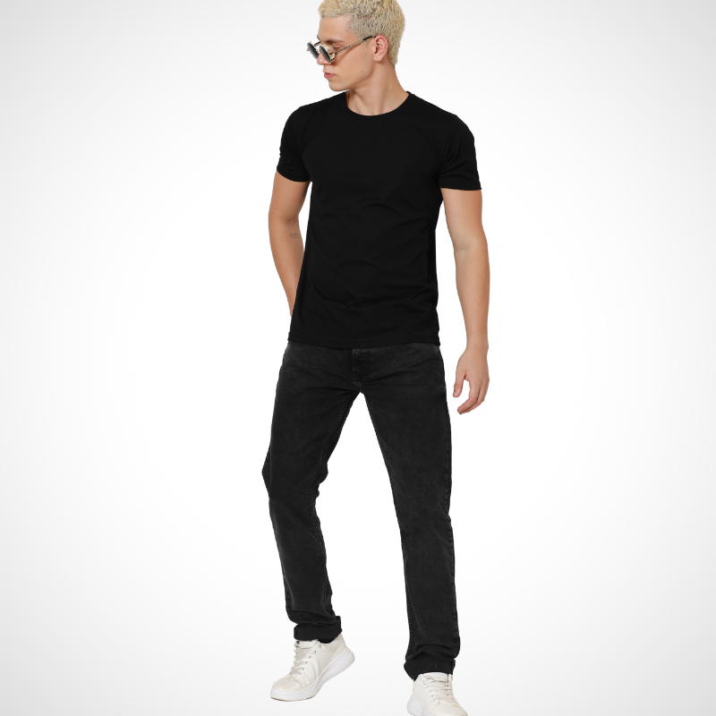 Rugged Black Denim Pant